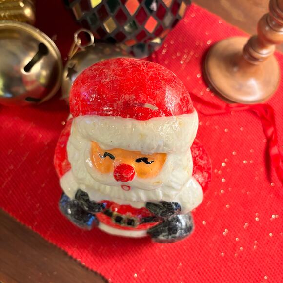 Vintage 80's Santa Candle/ Original Packaging/kitsch Never Burned - Picture 4 of 5